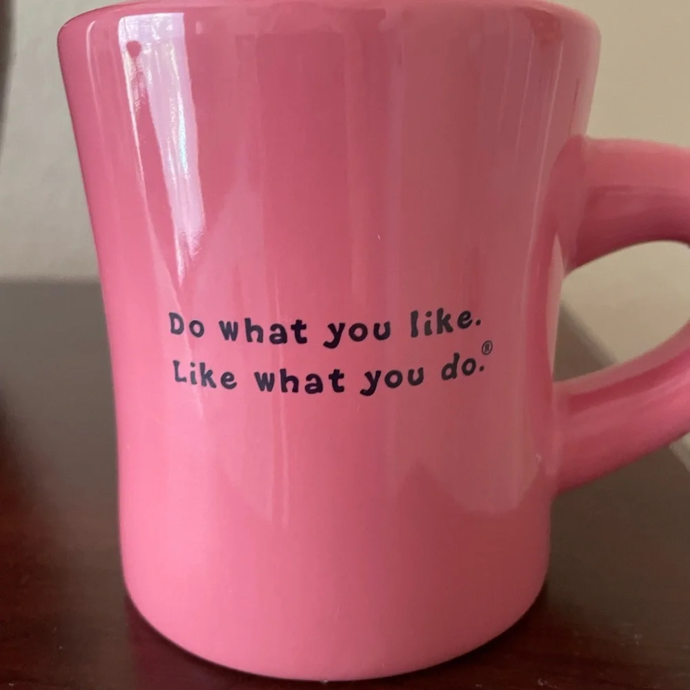 New Life is Good heavy ceramic daisy dinner mug - Picture 3 of 8